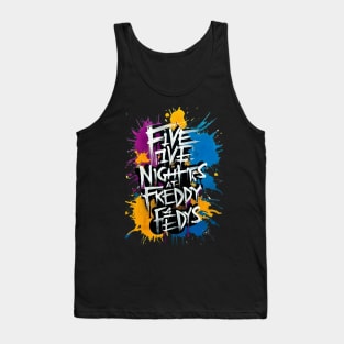 Typographic text Five Nights at Freddy's Tank Top